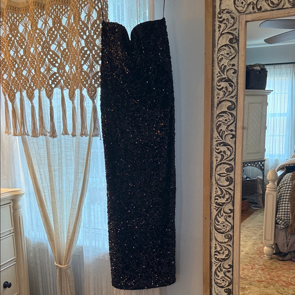 Black Sequin Dress